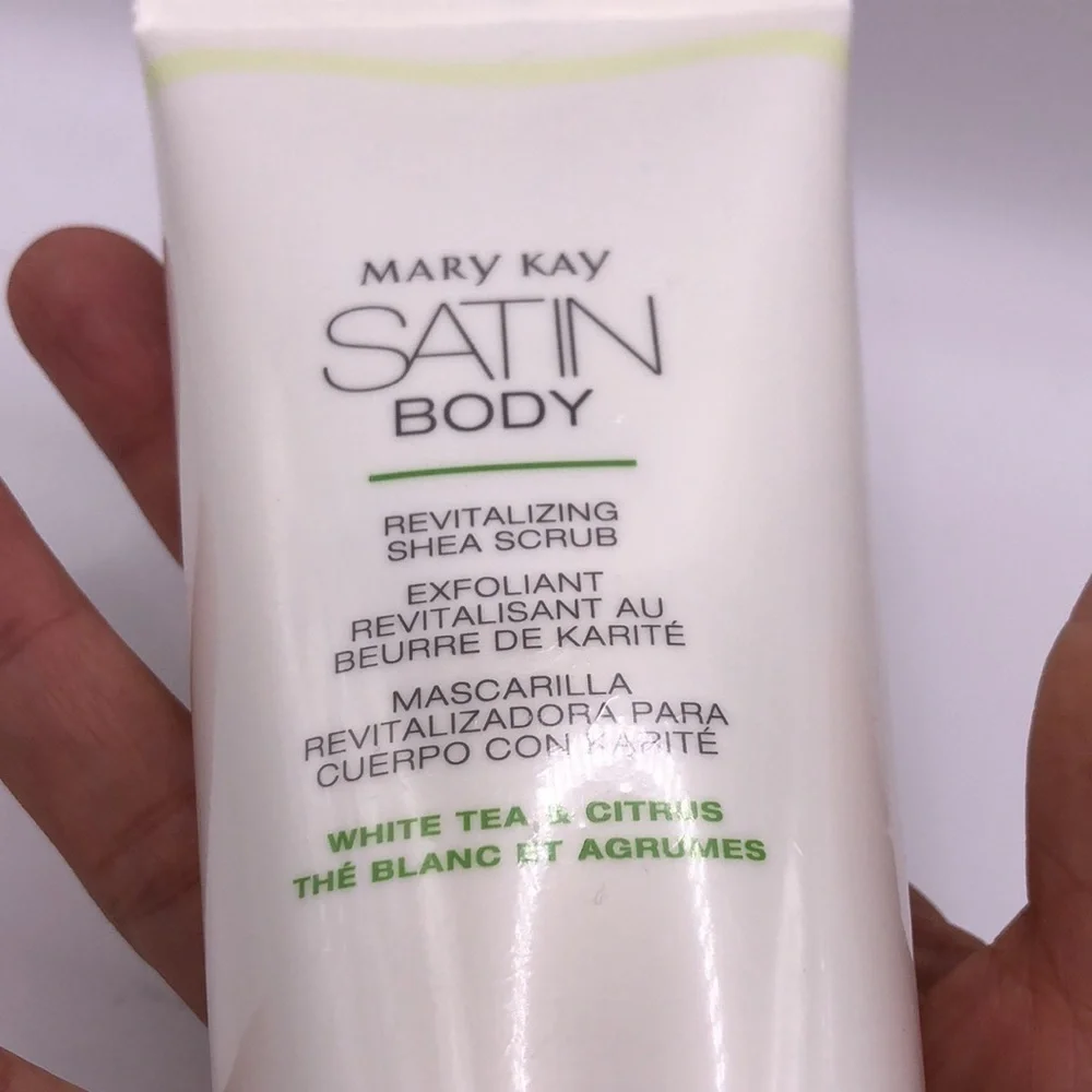 NWT Mary Kay Satin Body Lotion Revitalizing Shea Scrub White Tea & Citrus 6.5 OZ